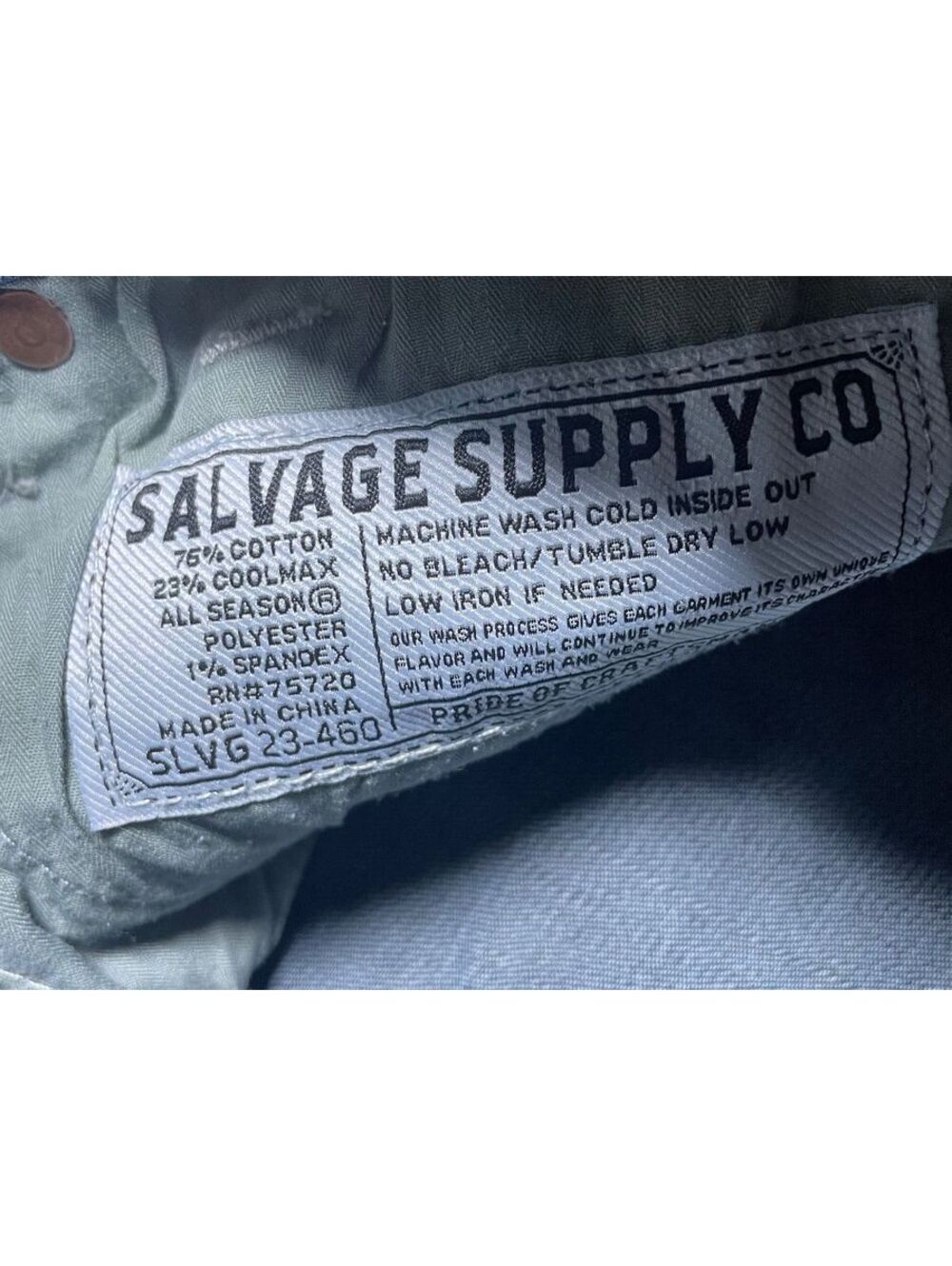 Salvage Supply Company embellished men’s Havoc straight jean dark wash 30x30 - Picture 8 of 10
